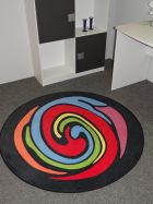 Teppich modern Farbenspiel ca. 200 cm rund